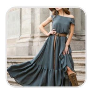 Maxi dress with embroidered back detail.